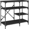 vidaXL - Bakkersrek - 90x40x84 - cm - bewerkt - hout - en - metaal - zwart