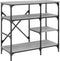 vidaXL - Bakkersrek - 90x40x84 - cm - bewerkt - hout - en - metaal - grijs - sonoma
