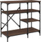 vidaXL - Bakkersrek - 90x40x84 - cm - bewerkt - hout - en - metaal - bruin - eikenkleur