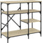 vidaXL - Bakkersrek - 90x40x84 - cm - bewerkt - hout - en - metaal - sonoma - eiken