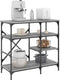 vidaXL - Bakkersrek - 90x40x84 - cm - bewerkt - hout - en - metaal - grijs - sonoma