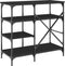 vidaXL - Bakkersrek - 90x40x84 - cm - bewerkt - hout - en - metaal - zwart