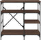vidaXL - Bakkersrek - 90x40x84 - cm - bewerkt - hout - en - metaal - bruin - eikenkleur