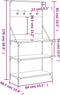 vidaXL - Bakkersrek - met - haken - 4-laags - bewerkt - hout - grijs - sonoma - eiken