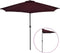 vidaXL - Balkonparasol - half - aluminium - paal - 270x144x222 - cm - bordeauxrood