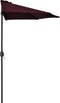 vidaXL - Balkonparasol - half - aluminium - paal - 270x144x222 - cm - bordeauxrood