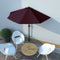 vidaXL - Balkonparasol - half - aluminium - paal - 270x144x222 - cm - bordeauxrood