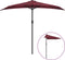 vidaXL - Balkonparasol - half - aluminium - paal - 270x144x222 - cm - bordeauxrood