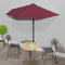 vidaXL - Balkonparasol - half - aluminium - paal - 270x144x222 - cm - bordeauxrood