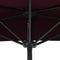 vidaXL - Balkonparasol - half - aluminium - paal - 270x144x222 - cm - bordeauxrood