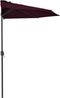 vidaXL - Balkonparasol - half - aluminium - paal - 300x155x223 - cm - bordeauxrood
