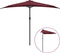 vidaXL - Balkonparasol - half - aluminium - paal - 300x155x223 - cm - bordeauxrood