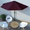 vidaXL - Balkonparasol - half - aluminium - paal - 300x155x223 - cm - bordeauxrood