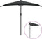 vidaXL - Balkonparasol - half - met - aluminium - paal - 270x144 - cm - antraciet