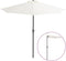 vidaXL - Balkonparasol - half - met - aluminium - paal - 270x144 - cm - zandkleurig