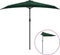 vidaXL - Balkonparasol - half - met - aluminium - paal - 270x144 - cm - groen