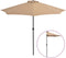 vidaXL - Balkonparasol - half - met - aluminium - paal - 270x144 - cm - taupe