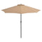 vidaXL - Balkonparasol - half - met - aluminium - paal - 270x144 - cm - taupe