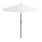 vidaXL - Balkonparasol - half - met - aluminium - paal - 270x144 - cm - zandkleurig