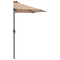 vidaXL - Balkonparasol - half - met - aluminium - paal - 270x144 - cm - taupe