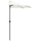 vidaXL - Balkonparasol - half - met - aluminium - paal - 270x144 - cm - zandkleurig