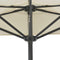 vidaXL - Balkonparasol - half - met - aluminium - paal - 270x144 - cm - zandkleurig