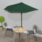 vidaXL - Balkonparasol - half - met - aluminium - paal - 270x144 - cm - groen