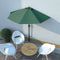 vidaXL - Balkonparasol - half - met - aluminium - paal - 270x144 - cm - groen
