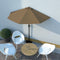 vidaXL - Balkonparasol - half - met - aluminium - paal - 270x144 - cm - taupe