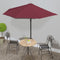 vidaXL - Balkonparasol - half - met - aluminium - paal - 270x144 - cm - taupe