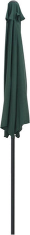 vidaXL - Balkonparasol - half - met - aluminium - paal - 270x144 - cm - groen