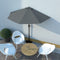 vidaXL - Balkonparasol - half - met - aluminium - paal - 270x144 - cm - antraciet