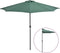 vidaXL - Balkonparasol - half - met - aluminium - paal - 270x144 - cm - groen