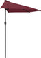 vidaXL - Balkonparasol - half - met - aluminium - paal - 270x144 - cm - zandkleurig