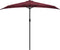 vidaXL - Balkonparasol - half - met - aluminium - paal - 270x144 - cm - zandkleurig