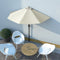 vidaXL - Balkonparasol - half - met - aluminium - paal - 270x144 - cm - zandkleurig