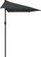 vidaXL - Balkonparasol - half - met - aluminium - paal - 270x144 - cm - antraciet
