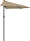 vidaXL - Balkonparasol - half - met - aluminium - paal - 270x144 - cm - taupe