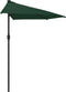 vidaXL - Balkonparasol - half - met - aluminium - paal - 270x144 - cm - groen
