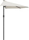 vidaXL - Balkonparasol - half - met - aluminium - paal - 270x144 - cm - zandkleurig