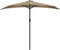 vidaXL - Balkonparasol - half - met - aluminium - paal - 270x144 - cm - taupe