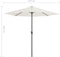 vidaXL - Balkonparasol - half - met - aluminium - paal - 270x144 - cm - zandkleurig