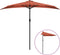 vidaXL - Balkonparasol - half - met - aluminium - paal - 270x144x222 - cm - terracotta