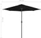 vidaXL - Balkonparasol - half - met - aluminium - paal - 270x144x222 - cm - zwart