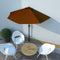 vidaXL - Balkonparasol - half - met - aluminium - paal - 270x144x222 - cm - terracotta
