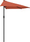 vidaXL - Balkonparasol - half - met - aluminium - paal - 270x144x222 - cm - terracotta