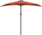 vidaXL - Balkonparasol - half - met - aluminium - paal - 270x144x222 - cm - terracotta