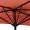 vidaXL - Balkonparasol - half - met - aluminium - paal - 270x144x222 - cm - terracotta