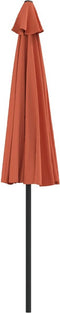 vidaXL - Balkonparasol - half - met - aluminium - paal - 270x144x222 - cm - terracotta