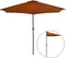 vidaXL - Balkonparasol - half - met - aluminium - paal - 270x144x222 - cm - terracotta